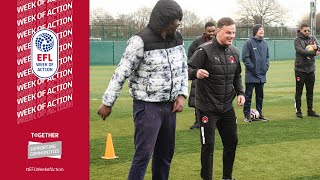 ❤ Richie Wellens visits Coping Through Football Session | EFL Week Of Action