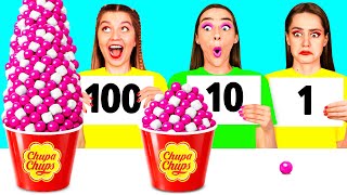 100 Layers of Food Challenge | Amazing Food Challenges by DaRaDa