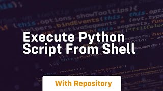 execute python script from shell