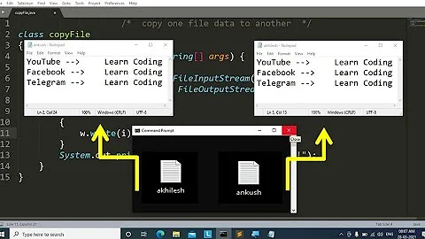 java program to copy content from one file to another file | Learn Coding