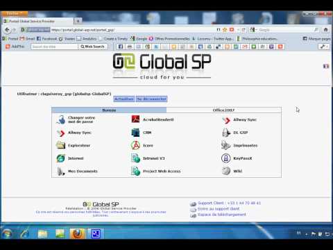 Présentation du Bureau Virtuel, par Global SP (Service de Cloud Computing)