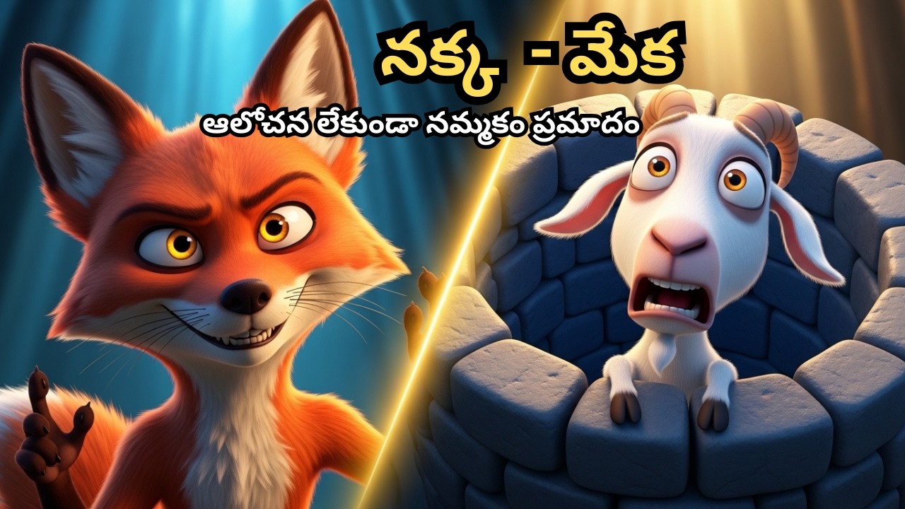 నక్క – మేక కథ | ఆలోచన లేకుండా నమ్మకం ప్రమాదం | పిల్లల కోసం నీతి కథ