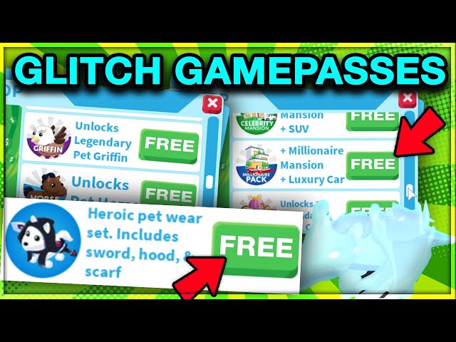 Glitch Get Any Gamepass For Free In Adopt Me No Robux Roblox Youtube - unlimited robux hack no verification roblox adopt me codes