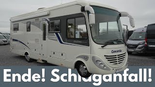 WOHNMOBIL SCHLAGANFALL!  Manfred (86) verkauft fast wie neu! Concorde Charisma für 99.900 €