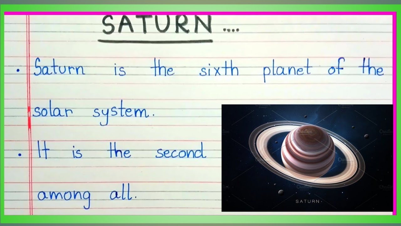 10 lines on saturn | saturn par 10 line english mein | few lines on saturn