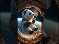 Zero-G Panda is having a tea party! ☕🐼✨ #shorts  #cute  #fyp #ai