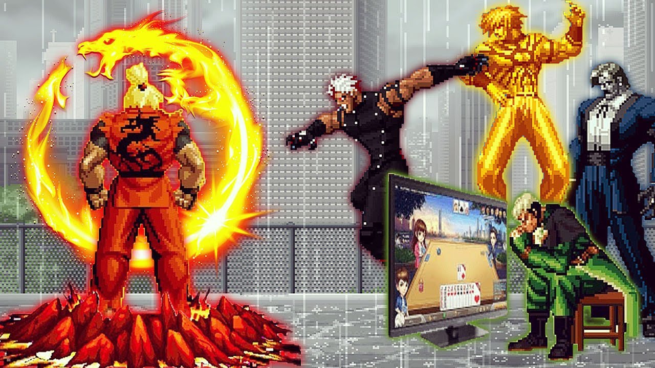 [KOF Mugen] Dragon Ken Vs Ultimate Bosses Team - YouTube