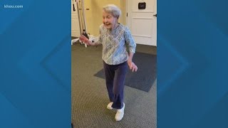 91-year-old dances after therapy