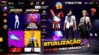 AÍ SIM!! LOJA DO CUBO MÁGICO 2.0? PUNHO DE GRAÇA, MOCHILA DO COELHO RED E BÔNUS DE DIMAS - FREE FIRE