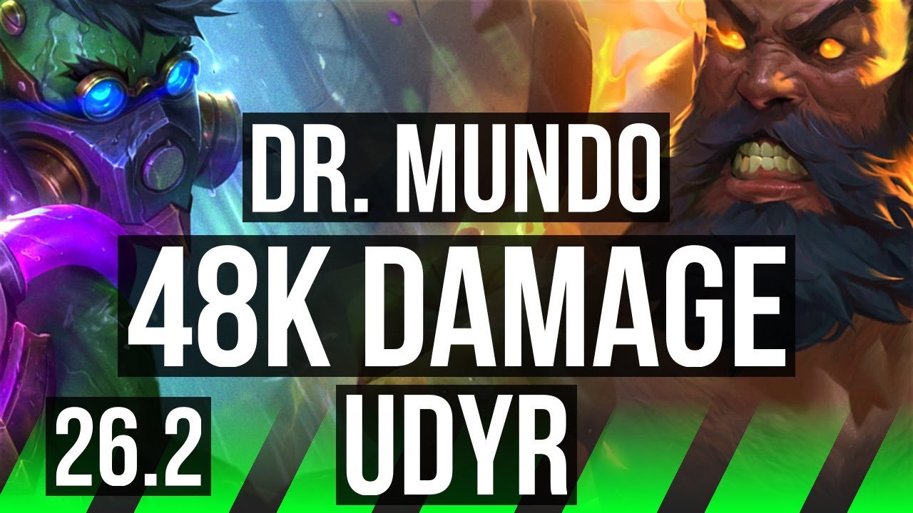 DR. MUNDO vs UDYR (JGL) | Good KDA: 13/1/23, 48K damage | EUW Challenger | 26.2