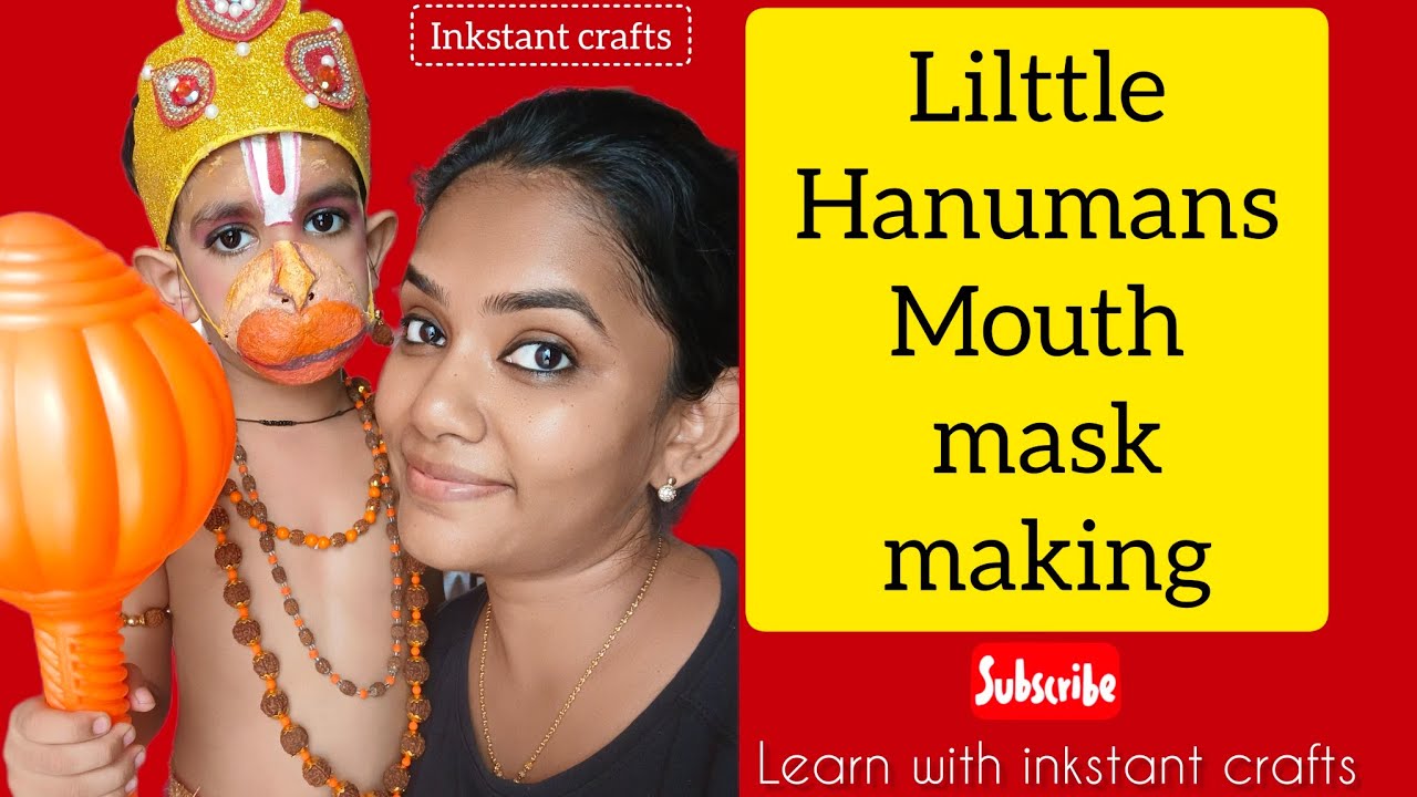 DIY Hanuman mouth mask making handmadecrafts waste bottle craft YouTube