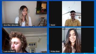 Students from University College London show off their React web app and Azure QnA chatbot