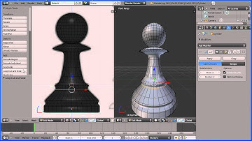 Blender 2.6 Modelling Tutorial Making A Pawn Chess Piece Part 2 Add the Subdivision Surface Modifier