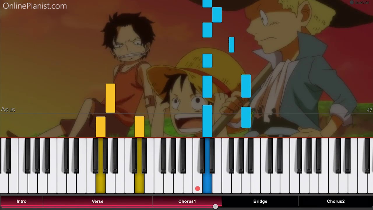 One Piece Op14 Fight Together Piano Tutorial Piano Cover Youtube