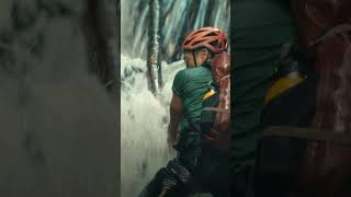 Albert Lin climbs up a treacherous waterfall in search of ancient tombs #shorts