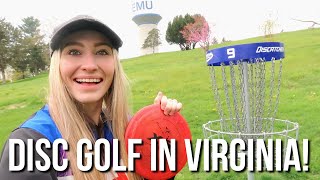 My FIRST DISC GOLF ROUND in Virginia! (EMU HILL DGC)