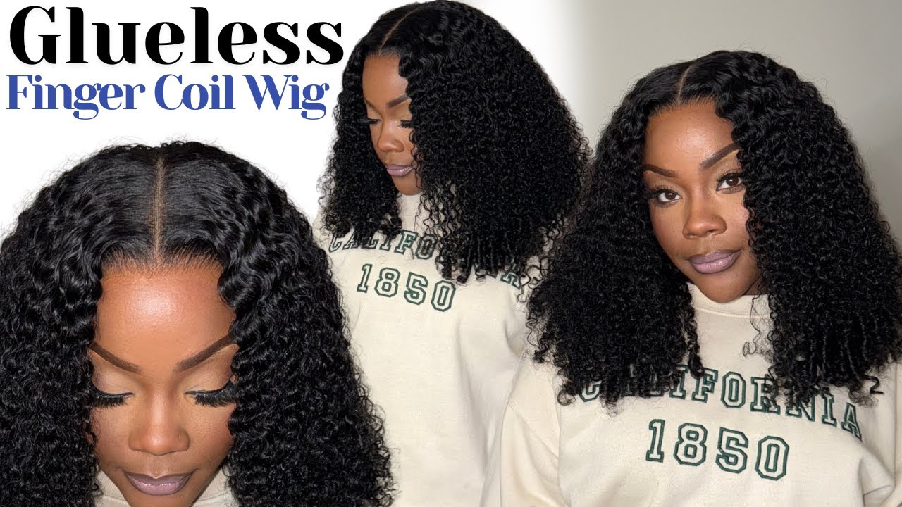 Вирусная парика для начинающих с кудрявыми завитками без клея, изготовленная из натуральных волос...