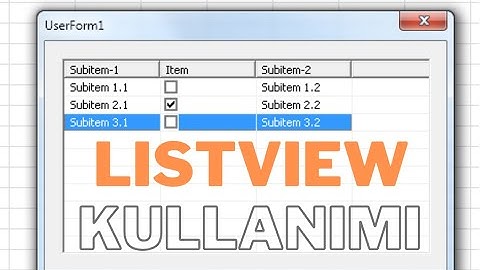 ListView Kullanımı