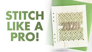 How to Hand Stitch on Cardstock | Pegboard Die Cutting Hack for Paper Crafting