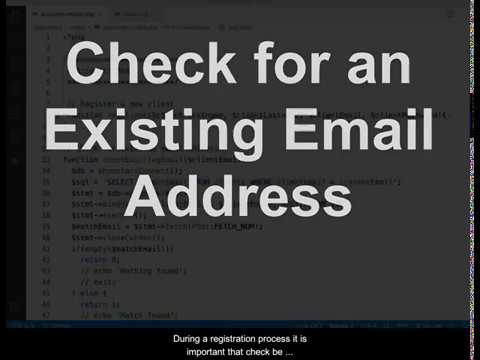 Checking Database Table for Existing Email