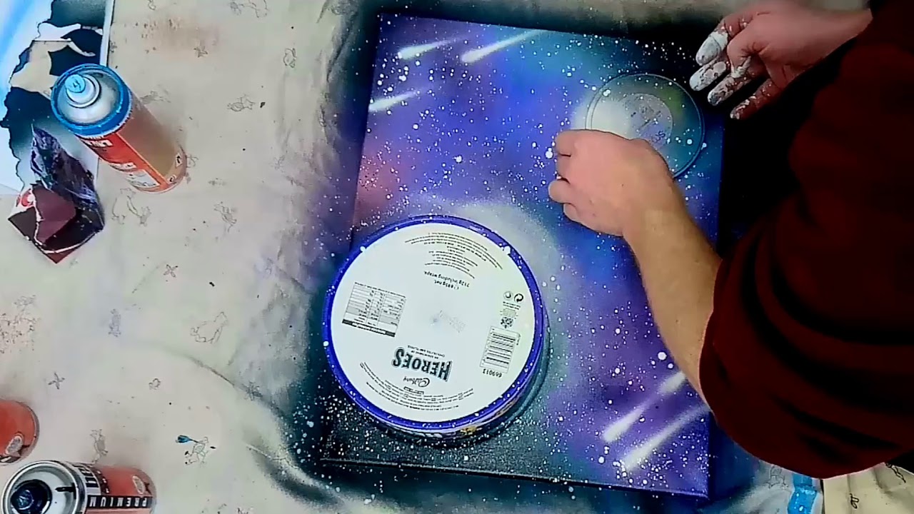 Goku silhouette. Spray paint art.