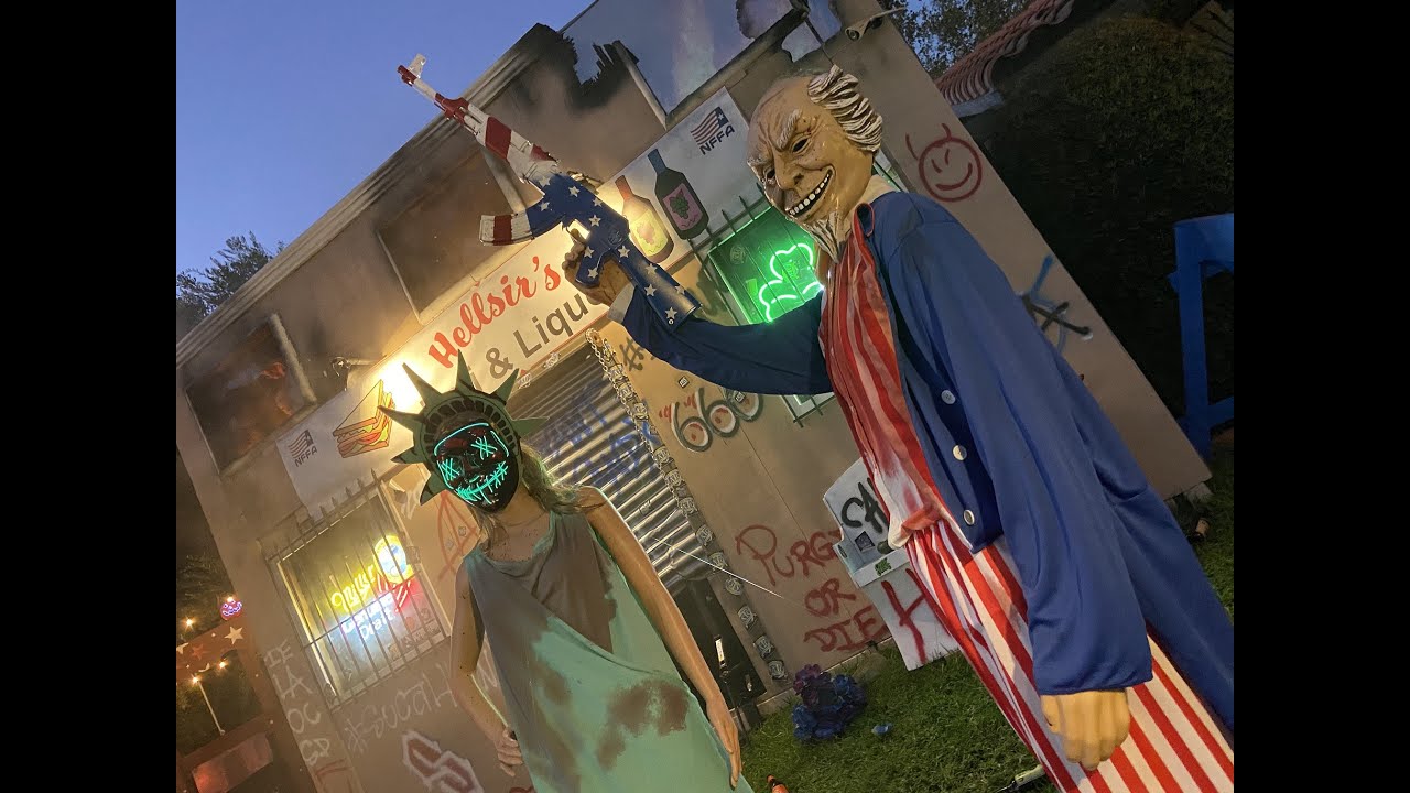 Purge Night 2020 Hellsir Halloween Yard Display YouTube