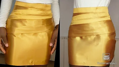 How To Cut And Sew A Draped Skirt/ Mini Skirt Sewing DLY