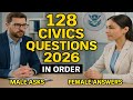 Full 128 Civics Questions for the 2025 US Citizenship Interview — Male Asks, Female Answers