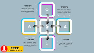 Create 5 Square Shape Options Slide in PowerPoint. Tutorial No. 884
