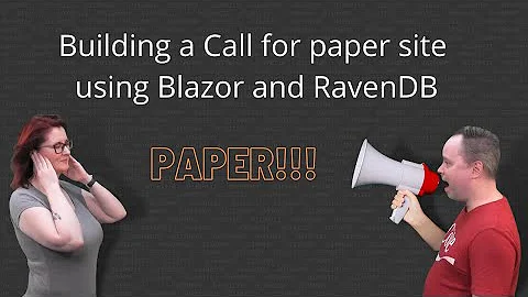 Building "Next Tech Event" using Blazor and RavenDB Part 1