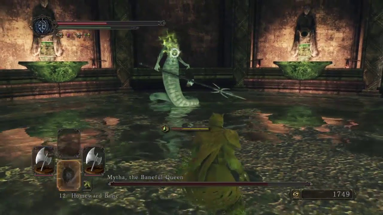 Dark Souls 2: SoTFS: Mytha, the Baneful Queen (Boss fight) (With Poison) - ...