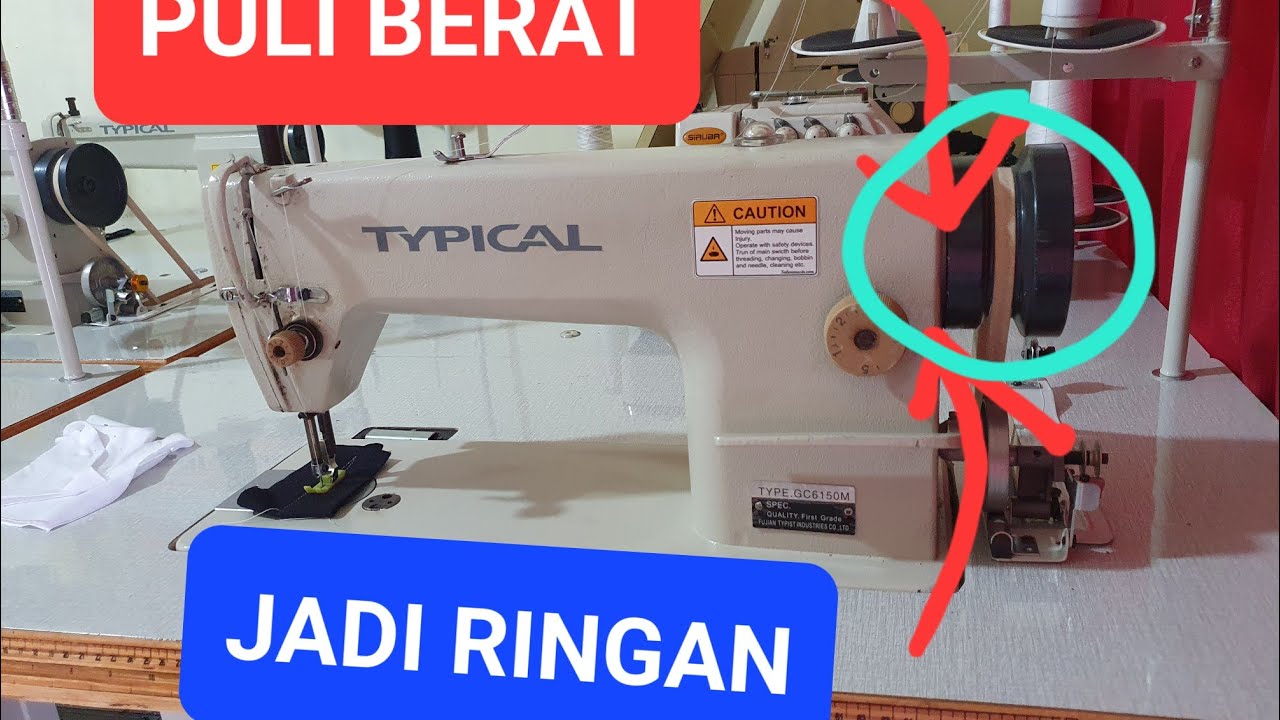 Cara servis pully puli berat di putar pada puly mesin jahit typical juki yamata jack siruba dll