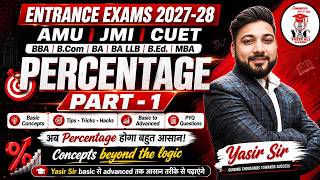 PART-1 Percentage | Quants | AMU | JMI | CUET | BBA | B.COM | MBA Entrance 2027-28 | #amu #bba #mba screenshot 3