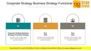 Corporate Strategy Business Strategy Functional Strategy Ppt Powerpoint Presentation Layouts Ideas C