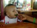 Baby tracy eatin a lime