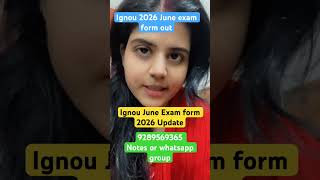 IGNOU June 2026 Exam Form Update | Last Date, Fee &amp; Full Process #ignou #ignoujuneexamform2026