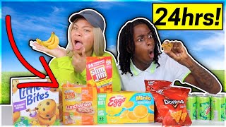 We Only Ate TINY FOOD For 24 HOURS! (IMPOSSIBLE CHALLENGE)