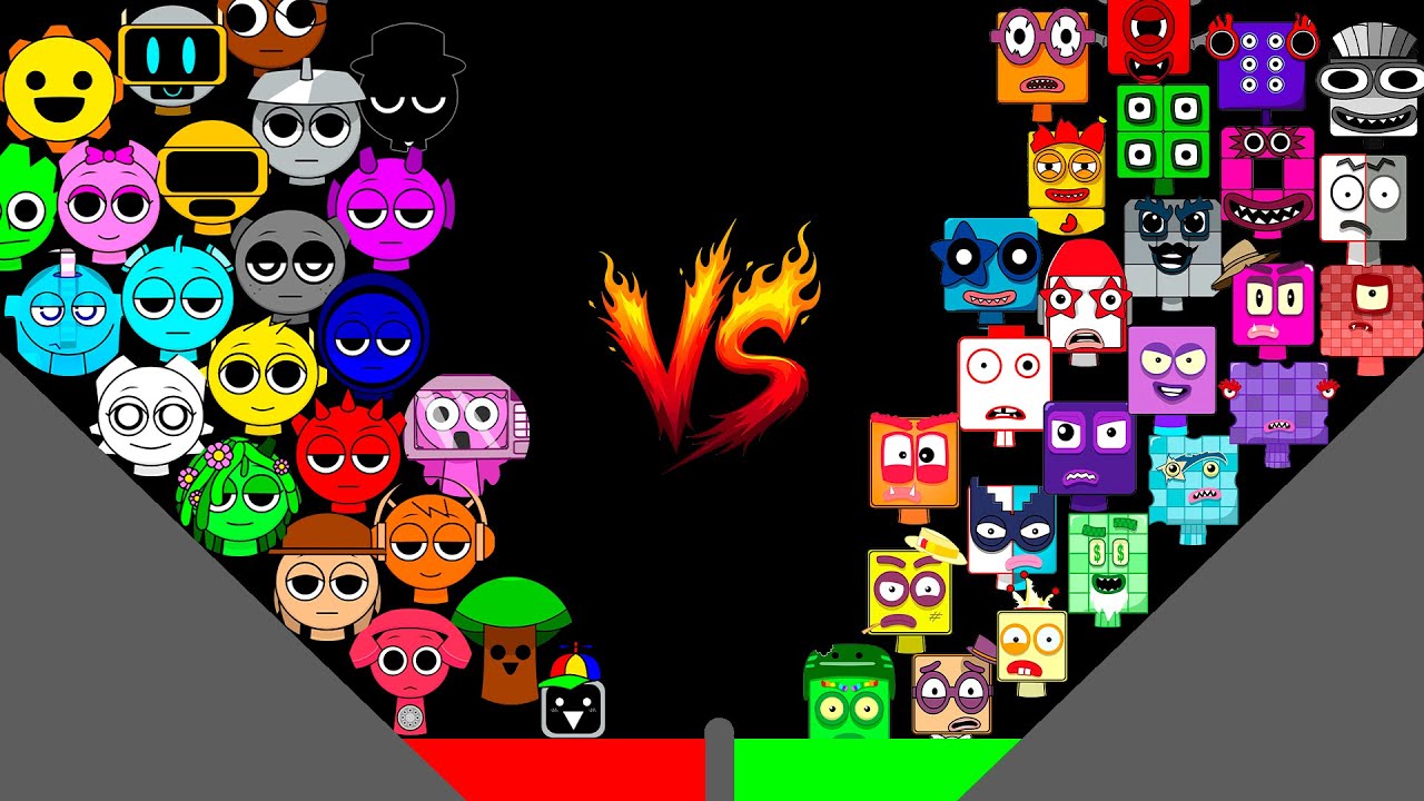 50 Sprunki vs Numberblocks Sprunki Phase 2 Marble Race - Marbles Elimination