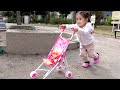 Playing in the Park with anpanman-Outdoor Playground pushing stroller