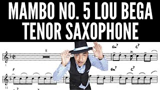 Lou Bega - Mambo No. 5 (A Little Bit of...) TENOR SAXOPHONE SHEET MUSIC