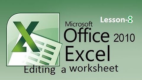 class 6 Chapter-8(Editing a worsheet)