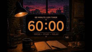 60 Minute Study Timer 🐱 Cute Classroom Focus Timer with Relaxing Lofi Music 🎧👧