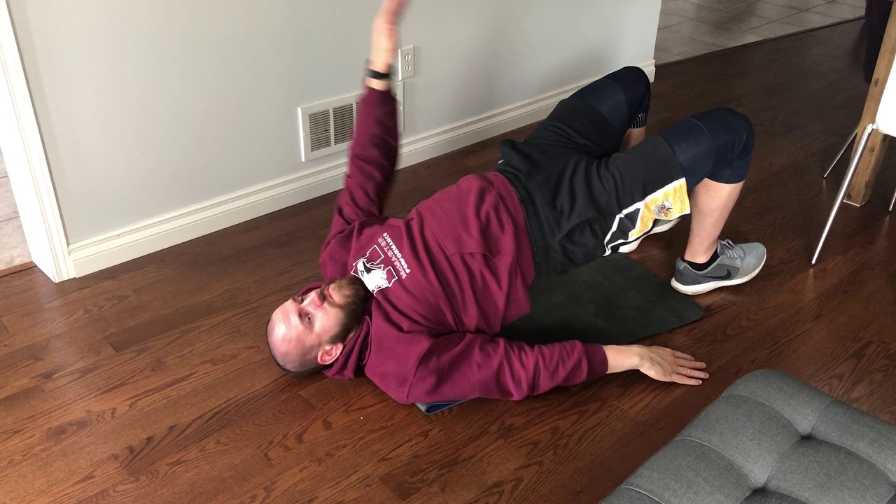 Glute Bridge W Reach YouTube