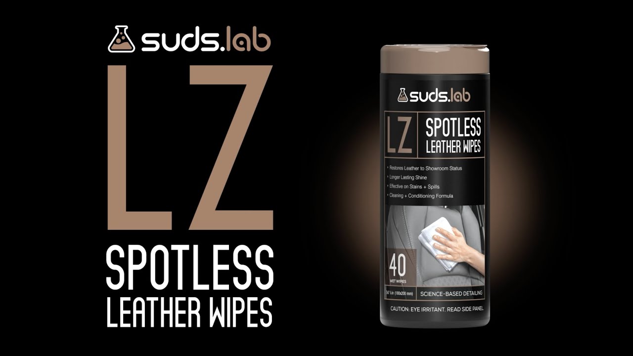 SUDS LAB LZ SpotLess Leather Wipes YouTube