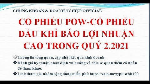 Đánh giá cổ phiếu POW (Tổng công ty Điện Lực Dầu Khí Việt Nam)
