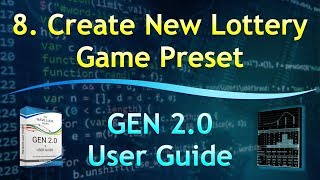8. Create New Lottery Game Preset | GEN 2.0 User Guide