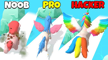NOOB vs PRO vs HACKER - Unicorn Run 3D