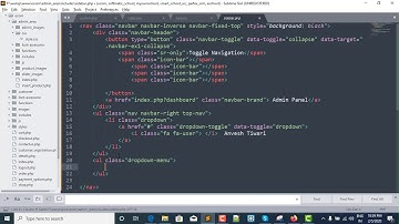 2-Working On Admin Index Page | Navigation Menu | Multivendor E-Commerce Website PHP | Section 3