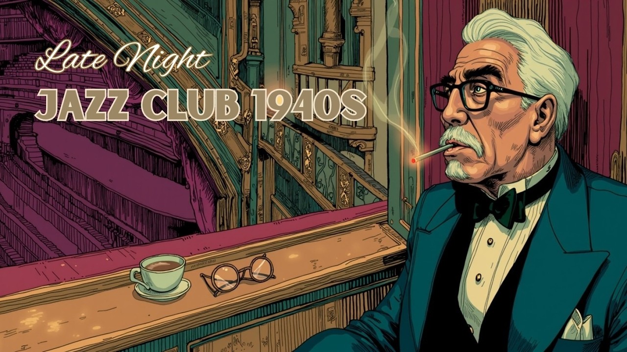 Музыка винтажного джаз-клуба 1940-х и плавные мелодии саксофона