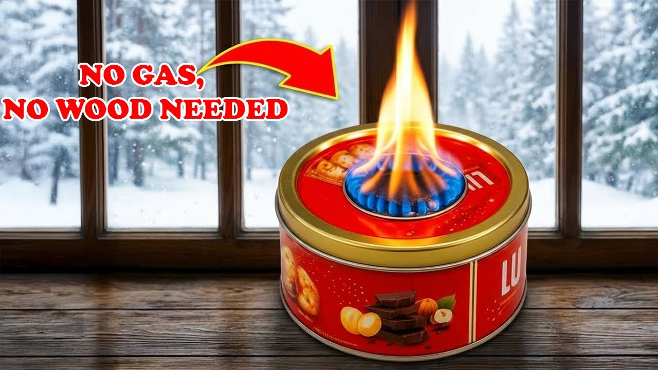 Никакого газа, никаких дров 😱!! Эта самодельная жестяная печь обеспечит БЕСПЛАТНОЕ отопление всю зи